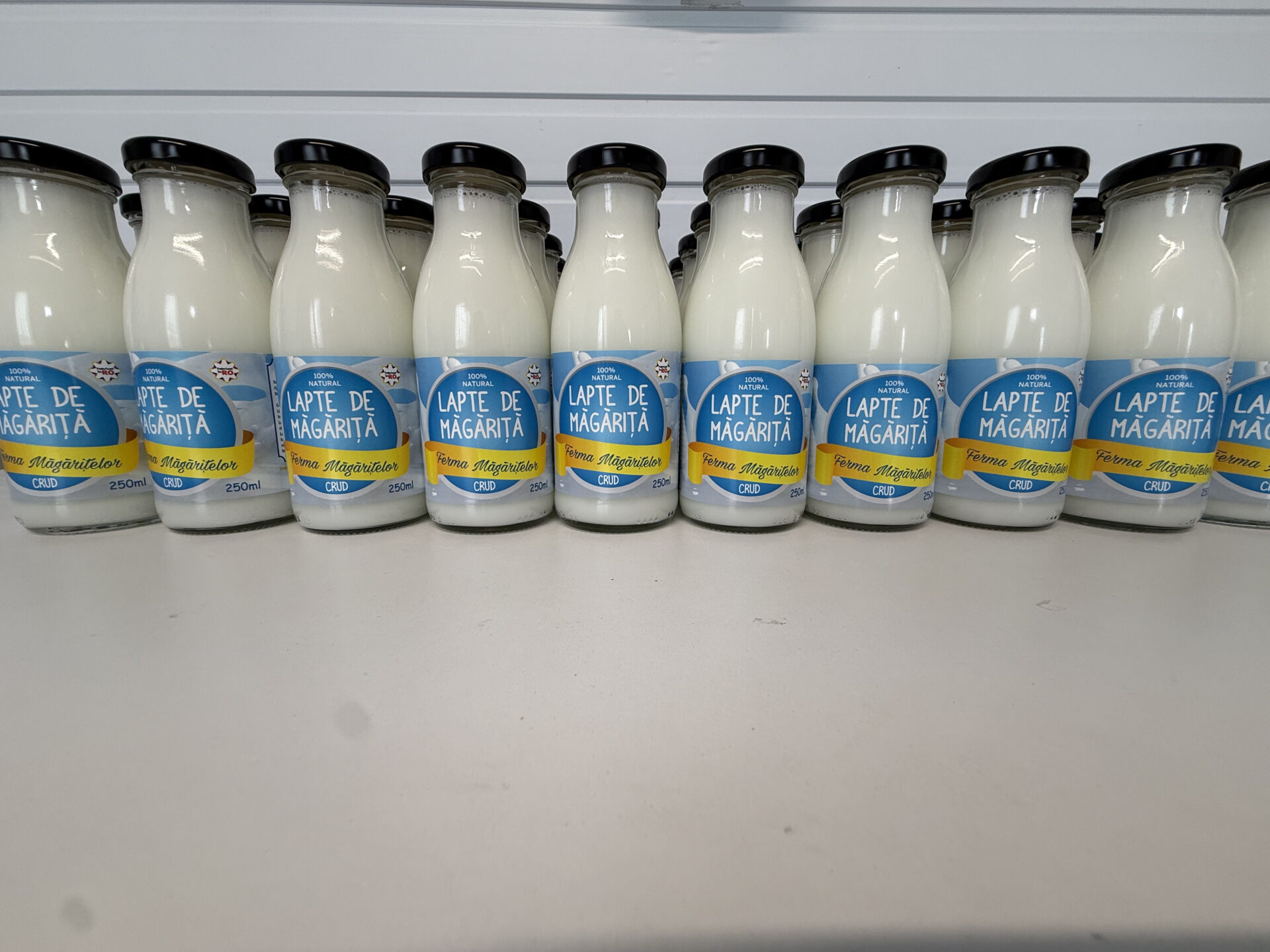 Lapte de măgăriță crud 250 ml – Pachet 10 sticle din sticlă
